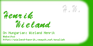 henrik wieland business card